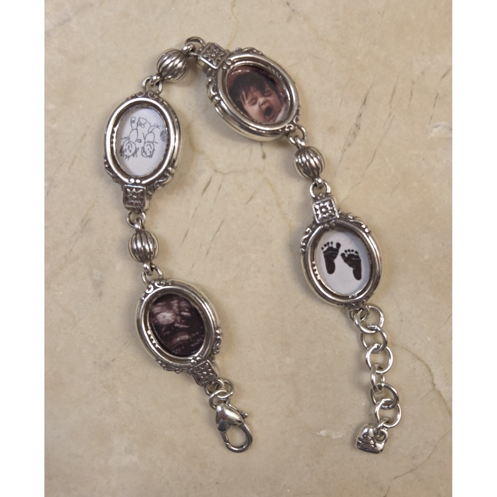 Brighton Silver-tone Photo Frame Link Bracelet